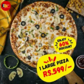 Day Night Pizza! Enjoy 60% Discount On Deal 1 For Rs.599/-
